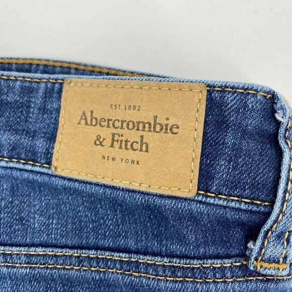 Abercrombie & Fitch Womens Straight Ankle Sz 2R (26x31) Blue Jeans - Picture 3 of 6